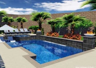 Scottsdale glass tile for pool waterline