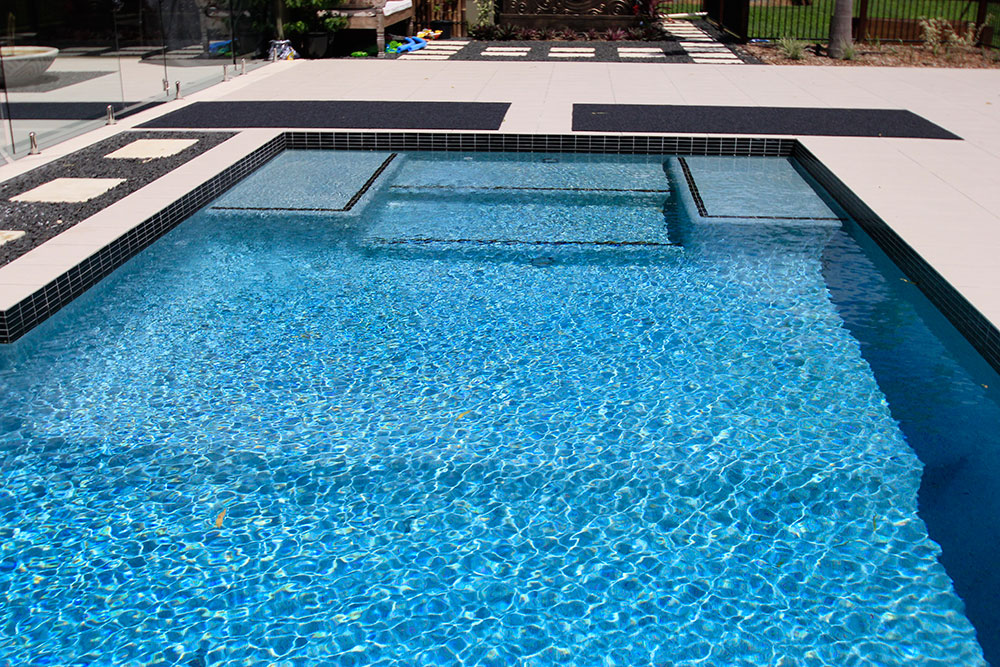 glass bead swimming pool