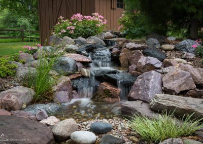 water fall and water feature